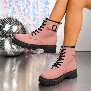 <span class=keywords><strong>Botas</strong></span> de Plataforma con Cordones Delanteros, Estilo Retro, Talla Grande, <span class=keywords><strong>para</strong></span> Mujer - Product Image 1
