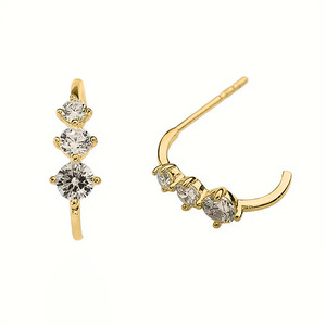 Orecchini a Perno Semplici e Scintillanti per Donne, Orecchini Minimalisti, Gioielli di Moda Quotidiana - Product Image 1