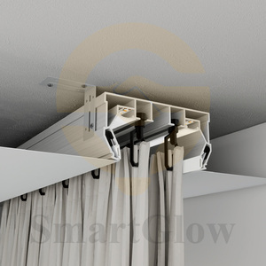 Perfil de aluminio anodizado blanco negro, luz LED, pista de cortina de PVC, difusor de tela de tensión de techo elástico para techo elástico - Product Image 5