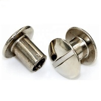 Vis de reliure en laiton à fente moletée, vis Chicago mâle-femelle, rivets de reliure pour albums, menus, catalogues, tailles personnalisées