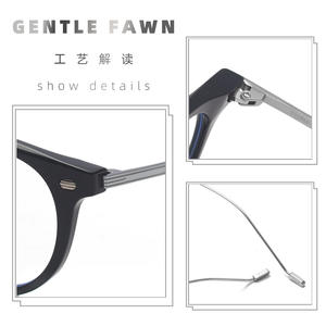 Nuovo all'ingrosso <span class=keywords><strong>Vintage</strong></span> lega di titanio Anti blu luce di metallo occhiali per gli uomini occhiali da vista quadri rotondi di alta qualità - Product Image 4