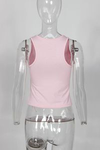 Viviblook Z1129TP01 New Slim Fit Fashionable Solid Color <b>Bow</b> Girl Short Vest Crop Top Women Clothing Sexy Top - Product Image 5