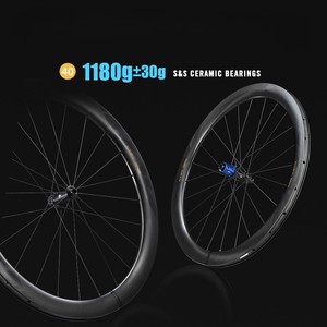Set di Ruote in Carbonio per Bici da Strada 1180g Ultraleggere Ceramica Tubeless Clincher Freno a Disco Mozzo a Cricchetto 60T Cerchi per Bicicletta - Product Image 2