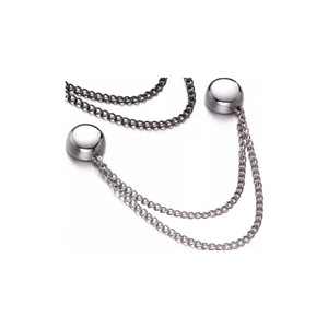 Magnetic Knitted Belt With <b>Chain</b> Adjustable <b>Waist</b> Cinching For Tops Shortening No Sewing Required - Product Image 2