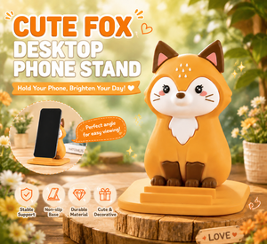 Accesorios de Oficina, Soporte para Teléfono con Diseño de Zorro, Decoración de Escritorio, Accesorios para el Hogar y la Oficina, Soporte Kawaii para Teléfono Móvil con Forma de Animal - Product Image 2