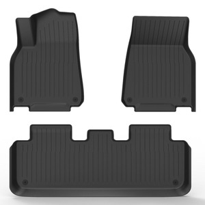 Tapis de sol semi-fermés en TPE gaufré sur mesure, imperméables, avec doublure de coffre et protection de dossier pour Tesla Model 3 2023-2025 OLIVER - Product Image 1