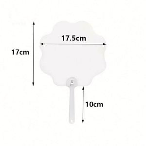 Éventails photo imprimables double face, vierges pour sublimation, en plastique, pour la création de logos DIY, publicités promotionnelles et cadeaux, style artisanal 'Love' - Product Image 5