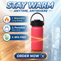 Bouteille d'eau portable Jiahe en acier inoxydable de 350 ml pour enfants, avec paille, isolation sous vide, large ouverture, sans BPA, pour la randonnée et les activités de plein air