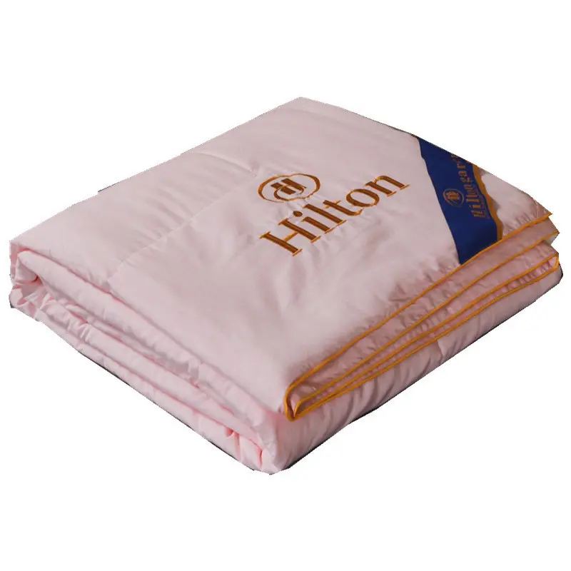 Wholesales Hilton Hotel Summer Cool Quilt Duvet White Standard Hotel Satin Silk Like Naked Sleeping Quilt Duvet