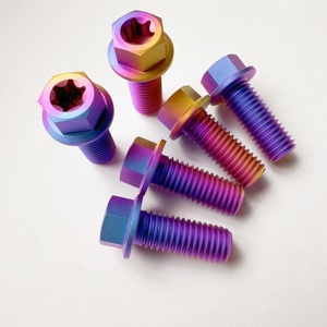 Prix usine M6 M8 M10 GR5 moto Auto automobile Sprint Midget voiture titane Hex bride boulons couleur <span class=keywords><strong>bonbon</strong></span> boulons - Product Image 2