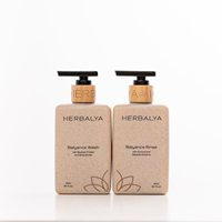 Botol Semprot Biodegradable dari Jerami Gandum 30ml 100ml 250ml 300ml 400ml 500ml untuk Sampo dan Lotion dengan Pompa Bambu