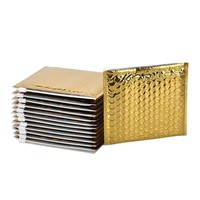 Enveloppes à bulles personnalisées avec logo, noir mat, feuille métallique, sacs d'expédition en polyéthylène, enveloppes rembourrées pour l'envoi