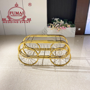 Luxury Golden Metal Party Event Wedding Decoration Design <b>Candy</b> <b>Cart</b> Display - Product Image 5