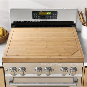 Bamboo Gas <b>Stove</b> Cover 1 Layer Desktop Kitchen Partition Durable Wood Protector for <b>Stove</b> Top - Product Image 1