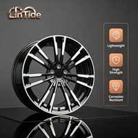 Rueda Cóncava Multirradio Forjada a Medida, Acabado Negro Brillante Mecanizado, PCD y ET Personalizados para Vehículos de Alto Rendimiento