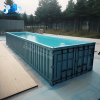 Chine usine portable modulaire mobile préfabriqué piscine de natation 20 pieds 40 pieds conteneur d'expédition piscine avec bain à remous