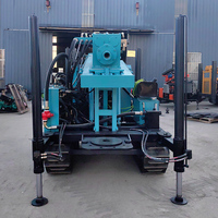 Perceuse DTH à compresseur d'air de 300 m pour puits d'eau SM300 Pompe à boue Mini plate-forme de forage de puits d'eau avec tout