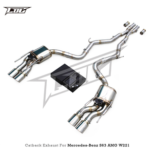 Système d'échappement Catback personnalisé pour Mercedes-Benz S63 AMG W221 6.2L 2008-2012 |   Silencieux de performance en acier inoxydable poli SS304 de 1,5 mm - Product Image 3