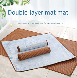Double Layer <span class=keywords><strong>Cooling</strong></span> <span class=keywords><strong>Pet</strong></span> <span class=keywords><strong>Mat</strong></span> für Sommer große Bambus faser und Ice Silk <span class=keywords><strong>Pet</strong></span> Pad mit atmungsaktivem Design - Product Image 3