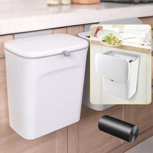 Kitchens Cabinet with <b>Lid</b> Kitchen Trash <b>Bin</b> Garbage <b>Bins</b> Wall Mounted Hanging Trash <b>Bin</b> Counter Garbage Can - Product Image 1