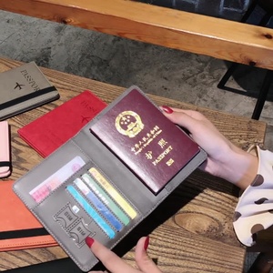 Portefeuille de <span class=keywords><strong>luxe</strong></span> pour passeport en cuir avec blocage RFID, en matériau PU élastique, pour la famille - Product Image 2