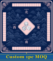Tapis de table de mahjong portable, antidérapant, silencieux, facile à nettoyer, résistant à la saleté, séchage rapide, pliable, pour jeux de cartes