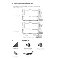 Cadre de châssis d'ordinateur Mini ATX durable Pièces faites à la main faciles à utiliser Carte mère stable Rack de mine Stock de refroidisseur de boîtier à air ouvert