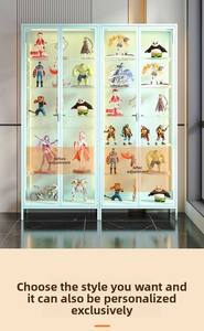 Vitrine en verre colorée, armoire de <span class=keywords><strong>rangement</strong></span> multi-niveaux, présentoir pour <span class=keywords><strong>Lego</strong></span> et figurines d'action, organisateur de collection de jouets - Product Image 4