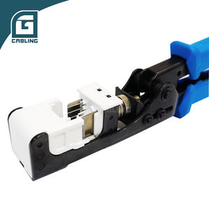 Gcabling <span class=keywords><strong>180</strong></span> Angle TYPE RJ45 <span class=keywords><strong>one</strong></span> <span class=keywords><strong>Punch</strong></span> down Speed modular hand Network termination Crimping Tool para Keystone Jack - Product Image 5