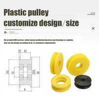 Usinage CNC Nylon POM HDPE Roues de guidage Roues en plastique pour jouets Roues de poulie en plastique avec courroie