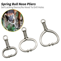 Anillo de Sujeción para Ganado con Resorte, Instrumentos Veterinarios, Pinza Nasal para Vacas con Resorte
