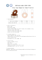 Condensateur disque NPO 100pF 200V pour circuit haute tension haute fréquence.
