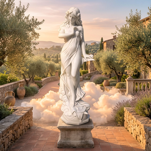 Escultura de Diosa Celestial en Mármol Blanco Sólido, Hecha a Medida - Arte Figurativo Griego-Romano Personalizado, Fabricada a Pedido con Envío Global - Product Image 4