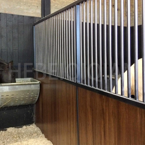 Model panas disesuaikan rumah kuda kayu bambu stabil rak berdiri kayu bambu bingkai logam Equine pintu gudang kuda - Product Image 4