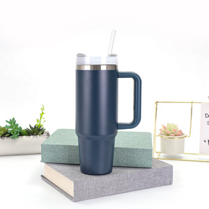 Gobelet isotherme portable en acier inoxydable de 40 oz pour <span class=keywords><strong>café</strong></span> chaud, avec poignée et pailles, type bouteille isotherme sous vide - Product Image 4