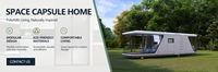 Maison-capsule en aluminium K7, alimentée à l'énergie solaire, mobile, portable, moderne, pour hôtel, bureau, cuisine, appartement, salon, éco-responsable