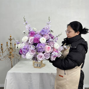 DKB 2026 Produit Tendance Boule de Fleurs Violette 50cm Soie Artificielle Rose Violette Claire Hortensia Centre de Table Floral Mixte - Product Image 1