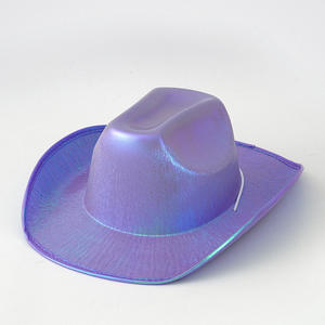 Chapeau <span class=keywords><strong>de</strong></span> cowboy holographique argenté pour femmes et hommes - Chapeau <span class=keywords><strong>de</strong></span> cowboy scintillant pour les fêtes sur la plage et les festivals <span class=keywords><strong>de</strong></span> musique - Product Image 6