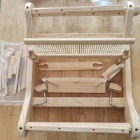 Métier à tisser multifonctionnel en bois massif à faire soi-même, roue à filer domestique, outils de fabrication de tapisseries en laine faites à la main, logo personnalisé, travaux de couture à domicile