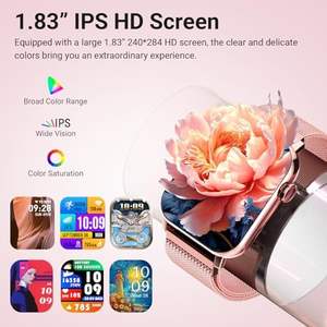 Jam tangan pelacak kebugaran pintar HD wanita, arloji cerdas IP68 tahan air dengan fitur pemantau denyut jantung tidur 120 + mode olahraga IOS TFT plastik - Product Image 6