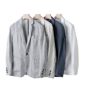 <span class=keywords><strong>Blazer</strong></span> <span class=keywords><strong>di</strong></span> <span class=keywords><strong>lino</strong></span> Casual Casual da <span class=keywords><strong>uomo</strong></span> traspirante <span class=keywords><strong>di</strong></span> alta qualità da <span class=keywords><strong>uomo</strong></span> - Product Image 1