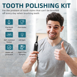 Điện Đánh Bóng Răng Đánh Bóng Máy Xay Cao Răng & Calculus <span class=keywords><strong>Scaler</strong></span> Công Cụ Với 5 Đầu Bàn Chải Và 5 Tốc độ Răng Làm Trắng Nhà - Product Image 2
