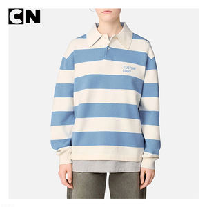 Suéter Transpirable Antiarrugas con Certificación GRS, Fabricante de Suéteres, Logotipo Bordado Personalizado, Lana Merino y Algodón, Corte Regular a Rayas - Product Image 3