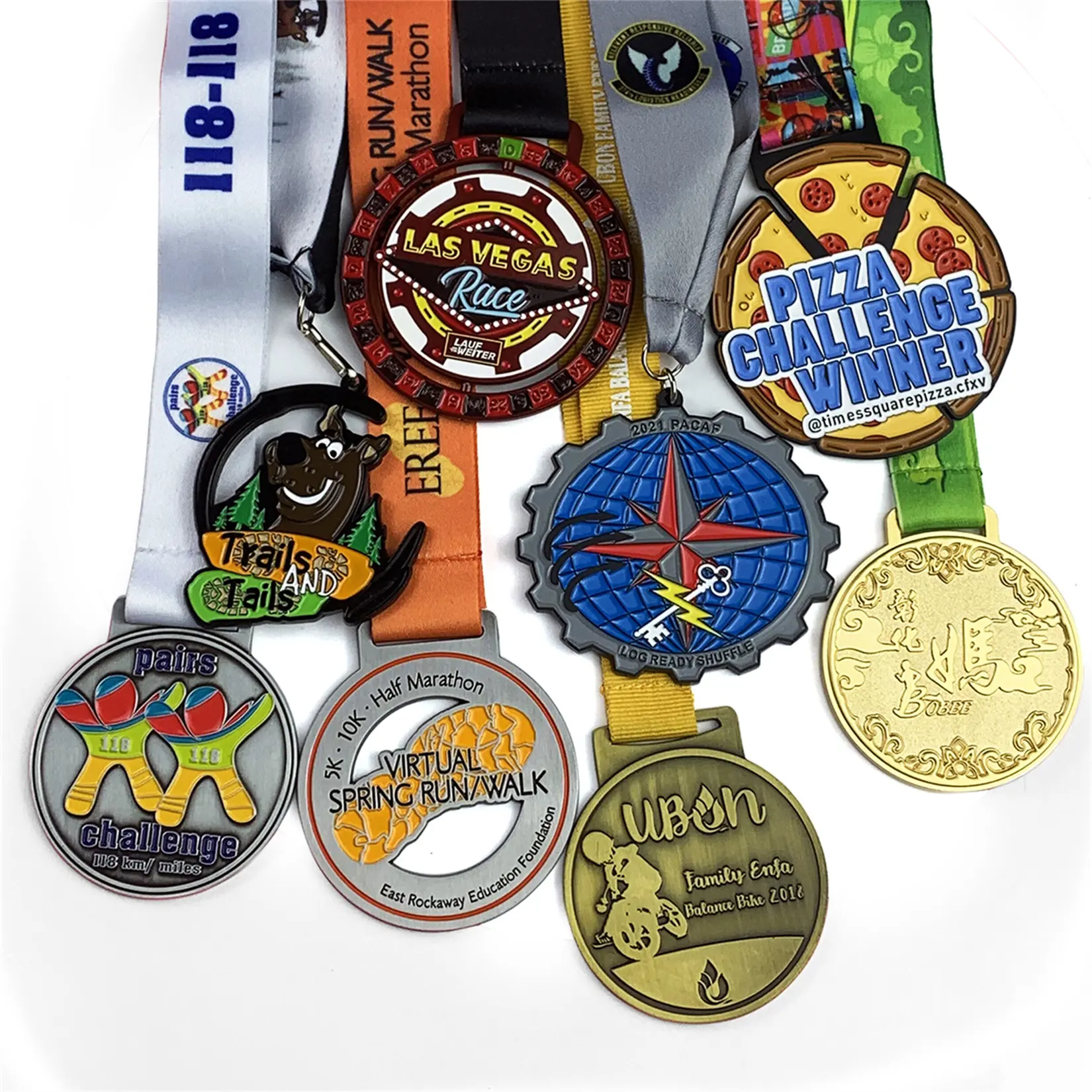 メダルは昇華奇跡のマラソンレースフィニッシャー5Kランニングメタルランアワードカスタムスポーツメダルリボン付きを製造しています