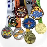 Medaglia produce sublimazione mirasa maratona gara finitore 5K Running Metal Run premio medaglie sportive personalizzate con nastro