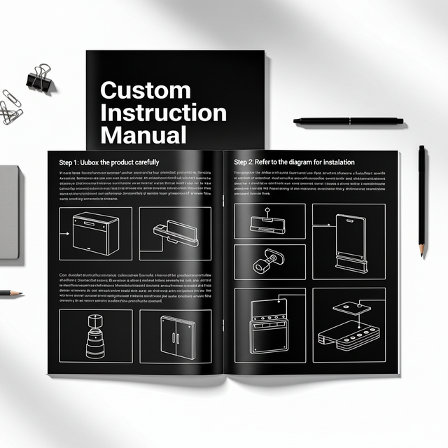 Custom OEM Offset Paper Booklet Printing with Logo Bulk Stapled Folded Manuals