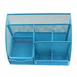 Wholesale Factory Price Modern Vertical <b>Grid</b> 7 Compartment <b>Metal</b> Mesh Desk Organizer Storage Organizer - Product Image 4