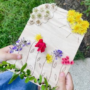 Support de fleurs en bois printemps pour enfants exploration en plein air de la nature jeu de chasse au trésor bébé jouets interactifs parent-enfant - Product Image 2