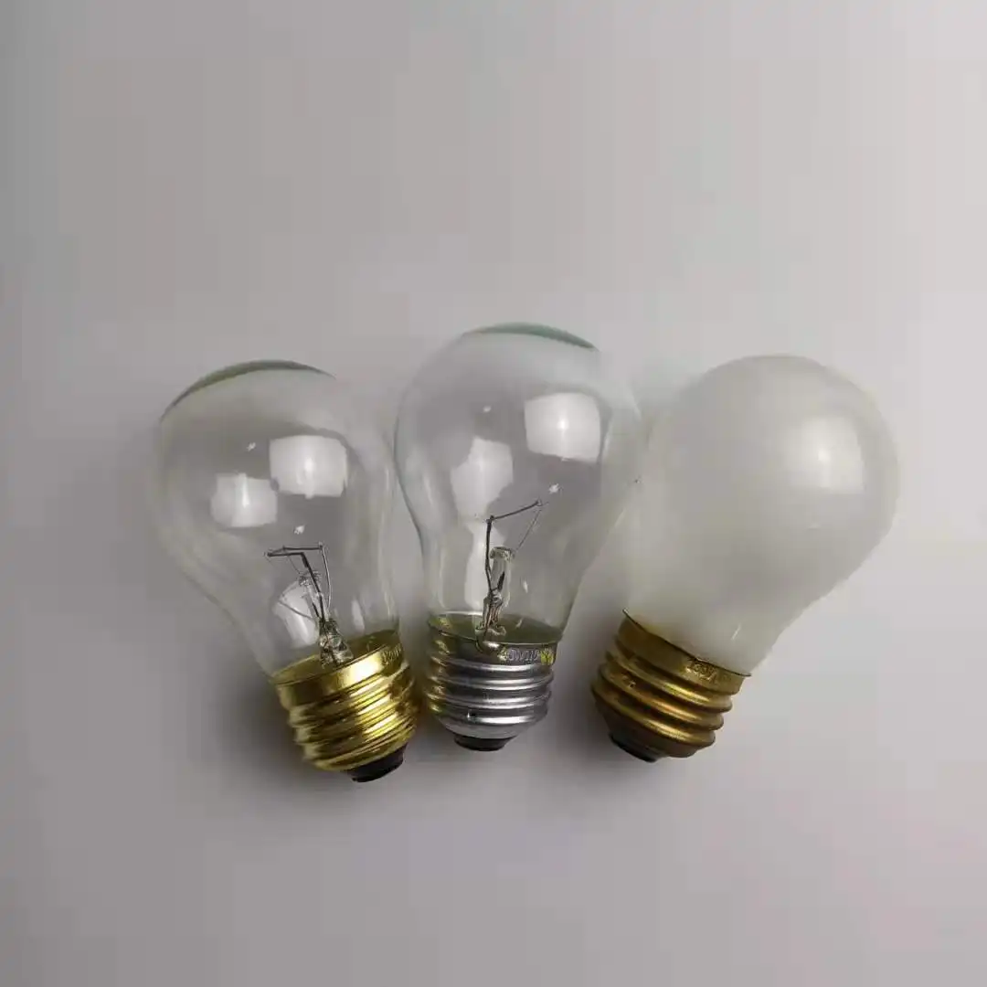130V E26 Medium Base 25W 40W 60W Clear Appliance Light Bulb A15 Incandescent replacement bulb