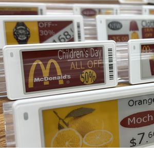 Etiqueta de Precio Digital Inteligente de 2.66 Pulgadas con Pantalla de Tinta Electrónica, Etiquetas Electrónicas Inalámbricas de 2.4Ghz con Bluetooth y Wifi para Supermercados - Product Image 1